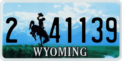 WY license plate 241139