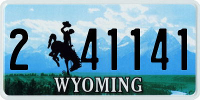 WY license plate 241141