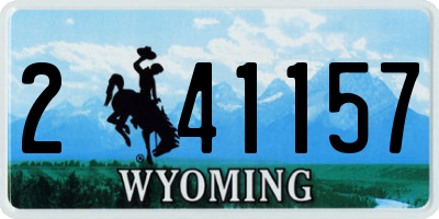 WY license plate 241157