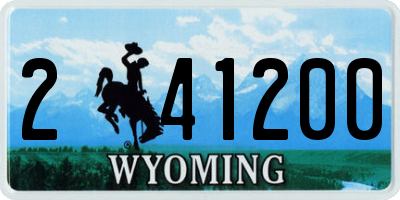 WY license plate 241200