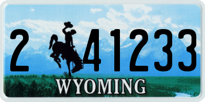 WY license plate 241233