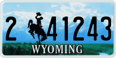 WY license plate 241243