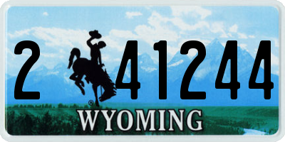 WY license plate 241244