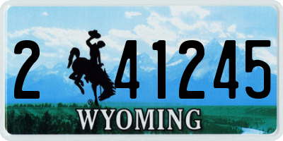 WY license plate 241245