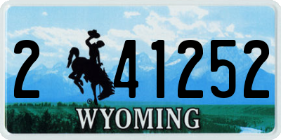 WY license plate 241252