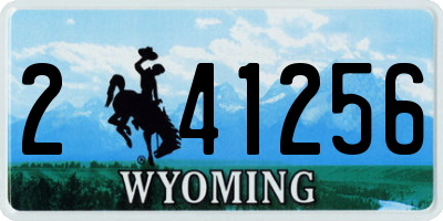 WY license plate 241256