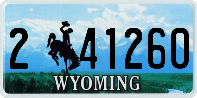 WY license plate 241260