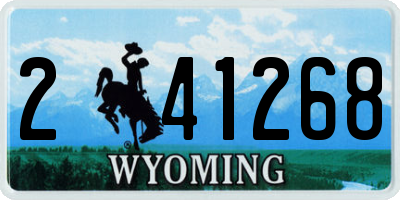 WY license plate 241268