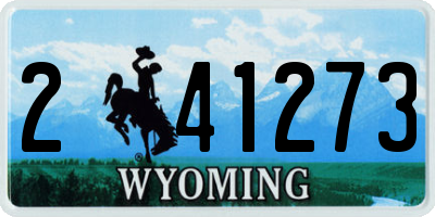 WY license plate 241273