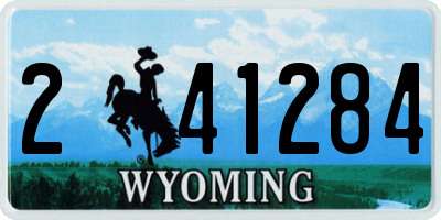 WY license plate 241284