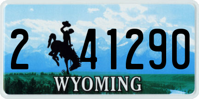WY license plate 241290
