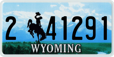 WY license plate 241291
