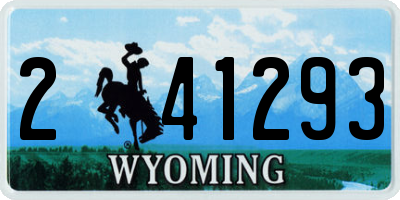 WY license plate 241293