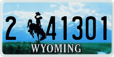 WY license plate 241301