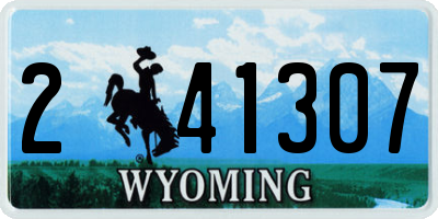 WY license plate 241307