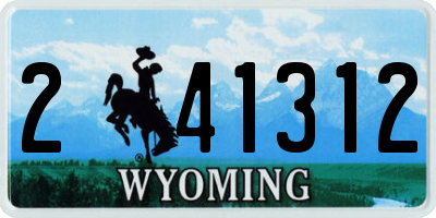 WY license plate 241312
