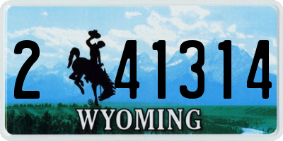 WY license plate 241314