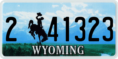WY license plate 241323