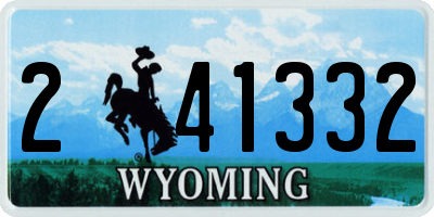 WY license plate 241332