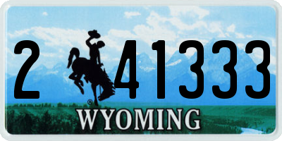 WY license plate 241333