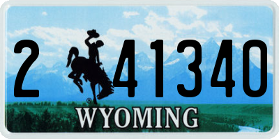 WY license plate 241340