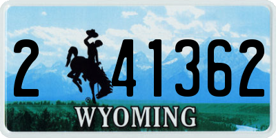 WY license plate 241362