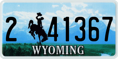WY license plate 241367