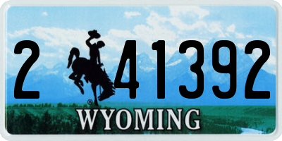 WY license plate 241392