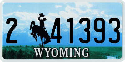 WY license plate 241393
