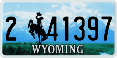 WY license plate 241397
