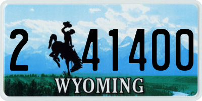 WY license plate 241400