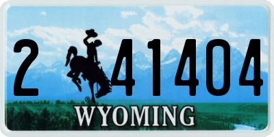 WY license plate 241404