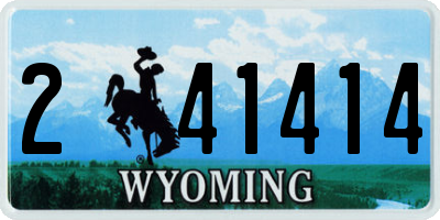 WY license plate 241414