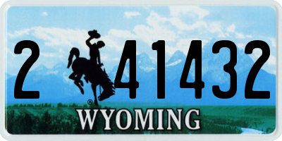 WY license plate 241432