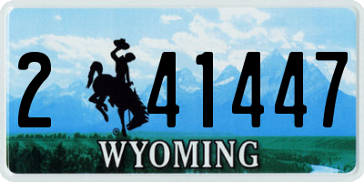 WY license plate 241447