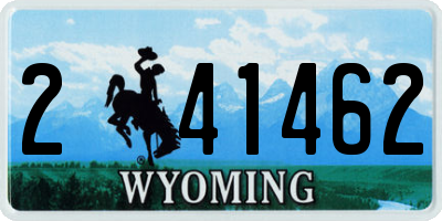WY license plate 241462