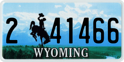 WY license plate 241466