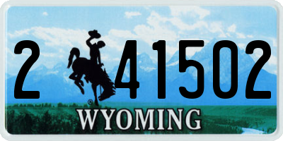 WY license plate 241502