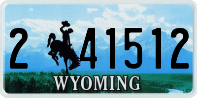 WY license plate 241512