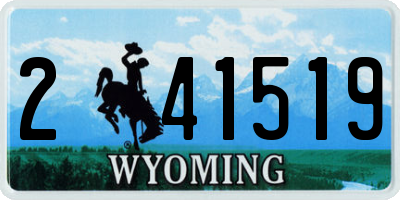 WY license plate 241519