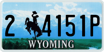 WY license plate 24151P