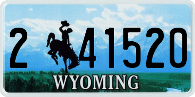 WY license plate 241520