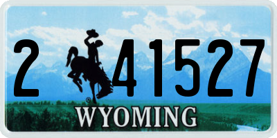 WY license plate 241527