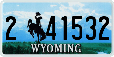 WY license plate 241532
