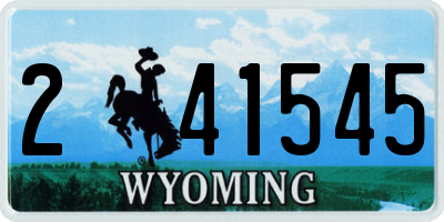 WY license plate 241545