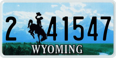 WY license plate 241547
