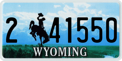 WY license plate 241550