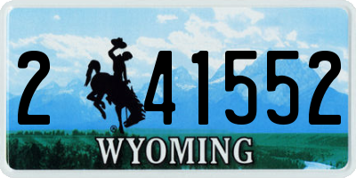 WY license plate 241552