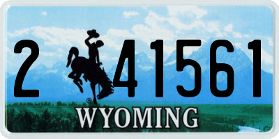 WY license plate 241561
