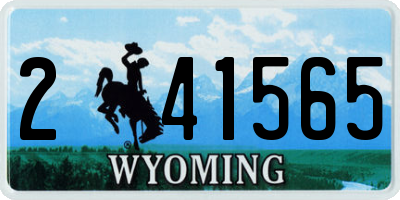 WY license plate 241565